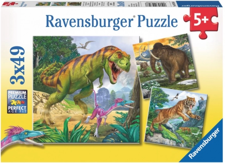 Dinosauruste pusle 3×49 tükki