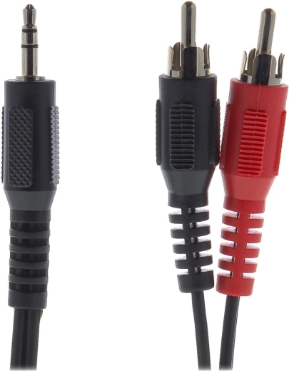 Sencori stereoheli kaabel 3,5 mm pistikust 2× RCA-ni, 5 m