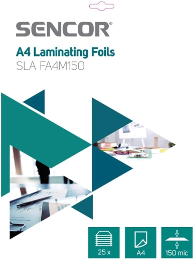 Sencori lamineerimiskiled A4, 150 mikronit, 25 tk