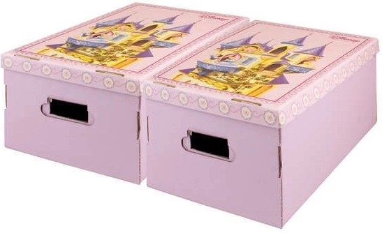 DISNEY PRINCESS motiiviga hoiukastide komplekt, roosa, 29 × 48 × 20 cm