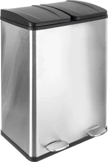 Duo taaskasutuse prügikast roostevaba/UH 2×30 l