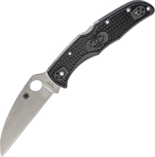 Spyderco Endura 4 Wharncliffe'i taskunuga, sile tera, VG-10, must FRN
