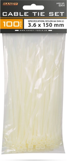 Transparent Cable Ties 150 × 3.6 mm, 100 Pieces