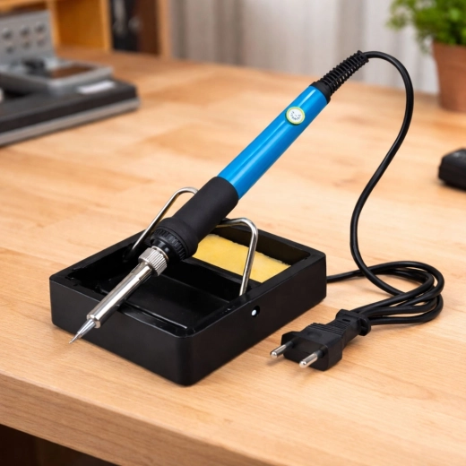 Safe stand and sponge for tip cleaning