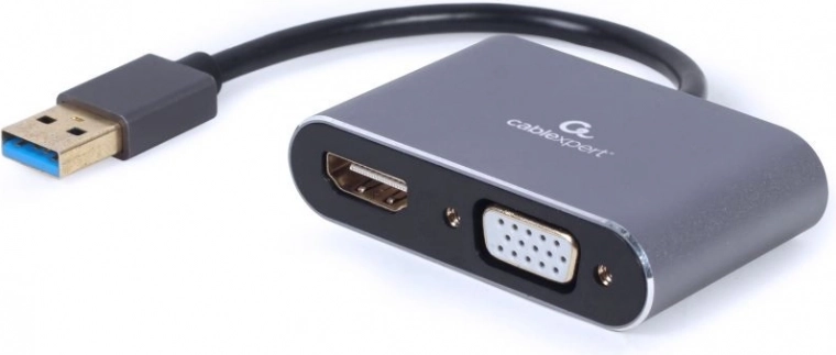 USB 3.0–HDMI ja VGA adapter