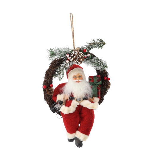 Dekoratiivne pärg talviste detailidega
