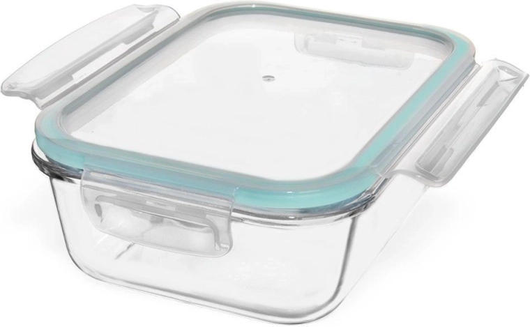 Glass food container with lid and seal 1 l
