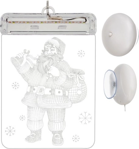LED 3D vitraaž – jõulupuu – Püha Nikolaus