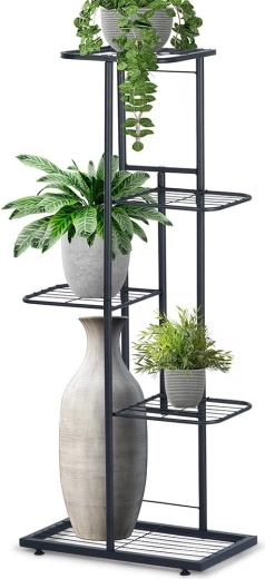 Metallist must viiekorruseline lillealus 96 cm