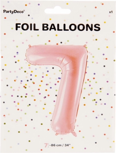 Fooliumõhupall number 7 roosa 86 cm