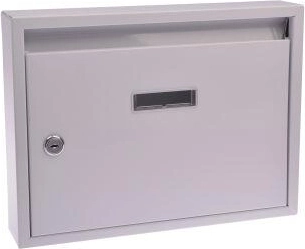 Paneelmajade postkast 320 × 240 × 60 mm valge ilma aukudeta
