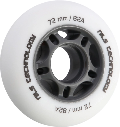 Matid rattad rulluisudele NILS Extreme 72 mm 82A, valge, komplekt 4 tk