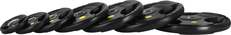 Rubber-coated surface protects the floor and dampens noise