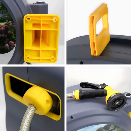 Seinale kinnitatav automaatne aiavooliku rullik 1/2" 30 m – komplekt