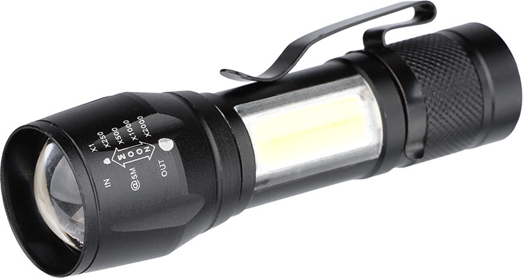 Solighti laetav metallist LED-taskulamp 150 + 60 lm