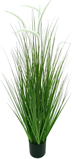 Valge kunstlik dekoratiivne pennisetum potis, 120 cm