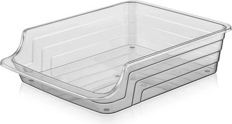Plastikust organiseerija MAXI 34 × 24,5 × 8 cm, läbipaistev antratsiit