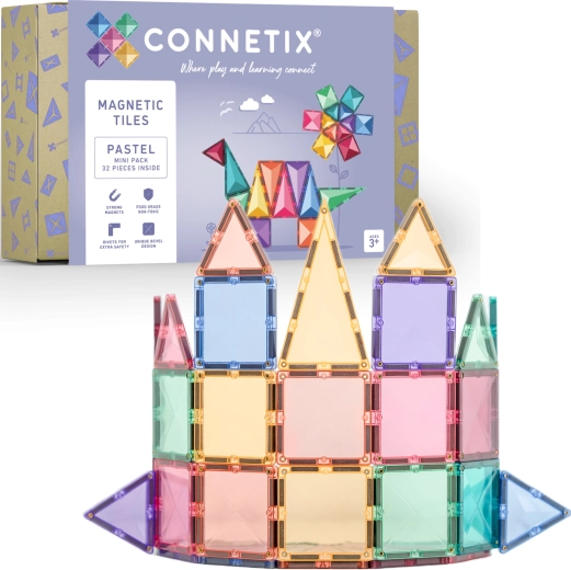 Connetix Pastel Mini Pack magnetiline ehituskomplekt 32 osaga