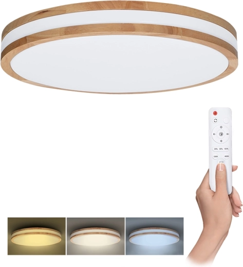 Solight LED lae-/seinavalgusti Woody kaugjuhtimispuldiga 60 W, 50 cm, hämardatav ja reguleeritava värvustemperatuuriga