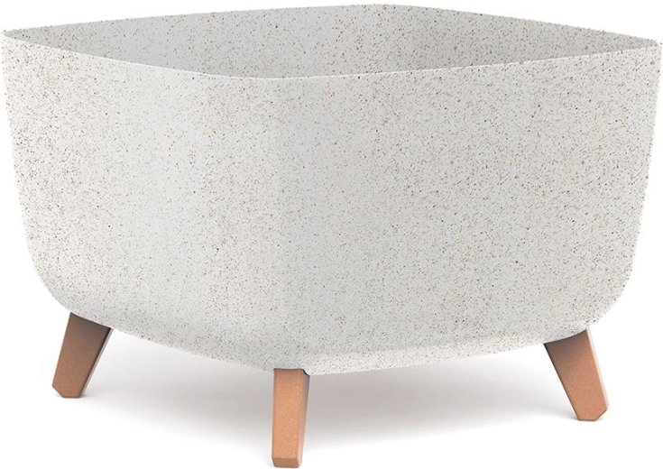 Lillepott Gracia Square Eco Wood 39 × 39 × 27 cm valge