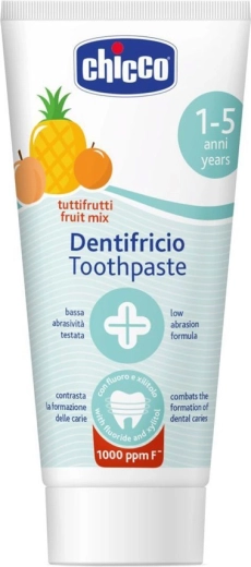 Chicco puuviljasegu hambapasta fluoriidiga lastele vanuses 1–5 aastat 50 ml