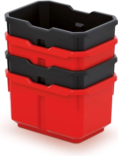 Plastkarpide komplekt tööriistadele TITAN BOX, must/punane (4 tk)