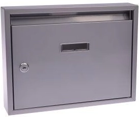 Kortermaja postkast 320 × 240 × 60 mm, hall, ilma eelpuuritud avadeta