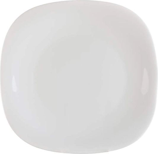 Madal taldrik Parma 27 × 27 cm – valge karastatud klaas