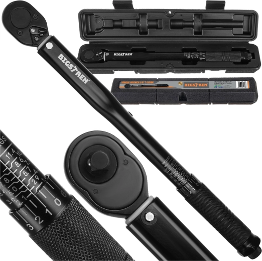 Torque wrench 3/8" 7–112 Nm Bigstren with lock and calibration certificate
