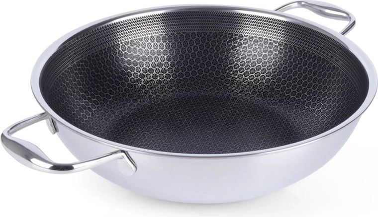 Roostevabast terasest mittenakkuv wokpann COOKCELL 28 cm