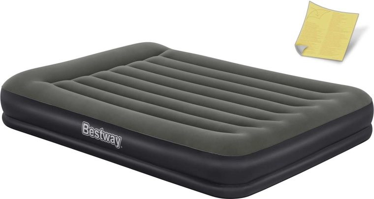 Kaheinimese õhkmadrats BESTWAY 203 × 152 × 36 cm veluurkattega