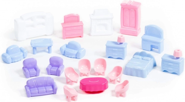Nukumööbel – komplekt – Sinakas-roosa-lilla