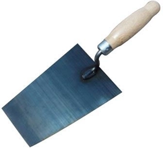 Müüritöö kellu 180 × 130 mm, terasest puutkäepidemega, must