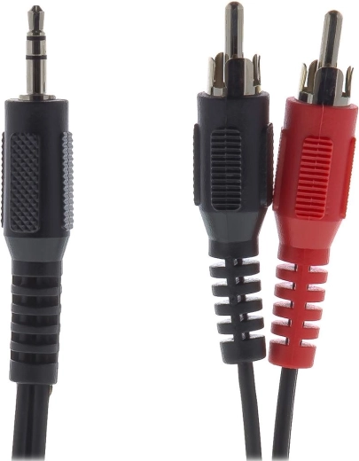 Sencori audiokaabel 3,5 mm pistikust 2 × RCA-ni, 2 m