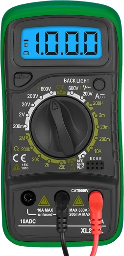 Taustvalgustusega LCD ja HOLD-funktsioon