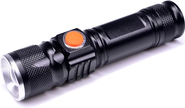 Solight rechargeable LED pocket flashlight 200 lm with zoom