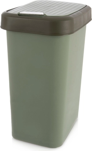 Plastic trash bin 25 l green
