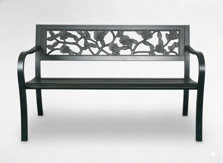 Metallist aiapink roosimotiiviga, 125 × 53 × 77 cm