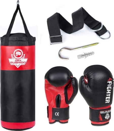 Laste poksikomplekt DBX BUSHIDO Kids 60 cm – kott, 6 oz kindad ja riputus