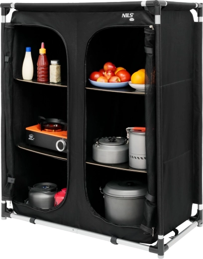 Kolm hoiuruumi tasandit tugevate riiulitega