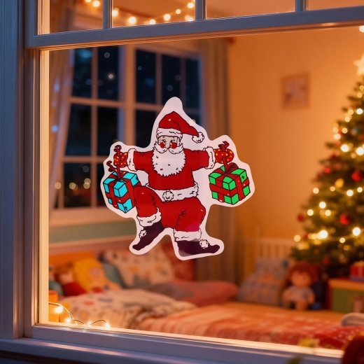 Jõulune aknakujundus Santa Claus iminapaga 30 × 29 cm