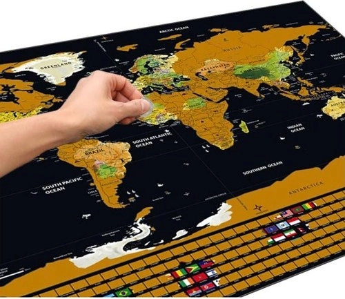 Scratch off countries and reveal colors and flags