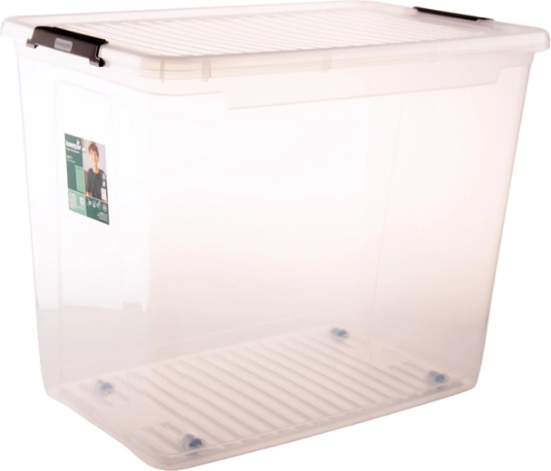 Storage box 74 l with lid and wheels