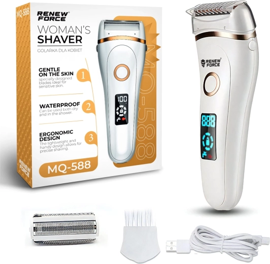 Women's 3-in-1 shaver with LCD display