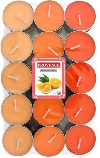 Lõhnastatud teeküünlad Provence, apelsin, 30 tk