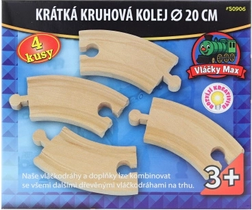 Vláčky Max lühikesed kõverad rööpad – 4 tk