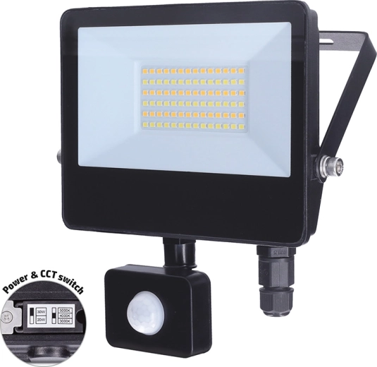 Solight LED-prožektor liikumisanduriga TOP 30 W 3CCT IP65