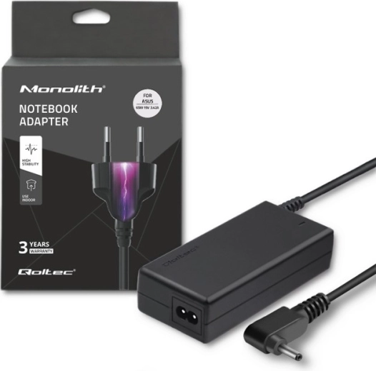 Toiteadapter ASUSile 65 W, 19 V, 3,42 A, pistik 4,0 × 1,35 mm + toitekaabel