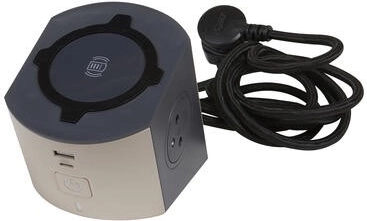 Pikendusjaam induktiivse laadijaga ja USB A/C-ga, 2 pistikupesa 2P+E, 16 A