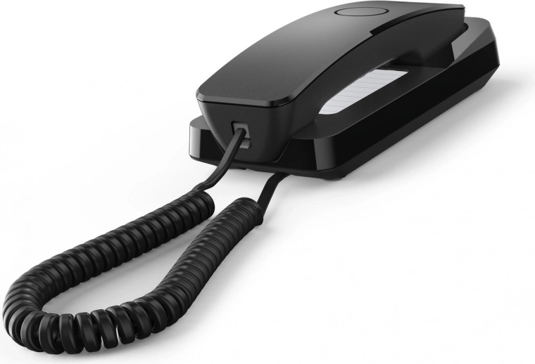 Gigaset Desk 200 must – kompaktne juhtmega telefon lauale ja seinale